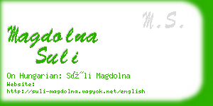 magdolna suli business card